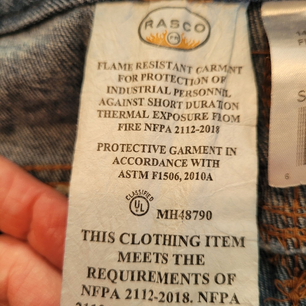 Rasco 14 oz. Flame Resistant Classic Fit mens jeans - 42 X 32.     U27 - Picture 6 of 7